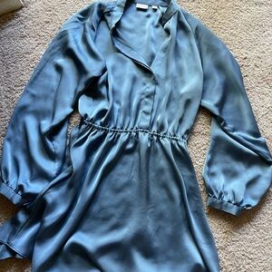 Aritzia Elegant Blue Satin Dress